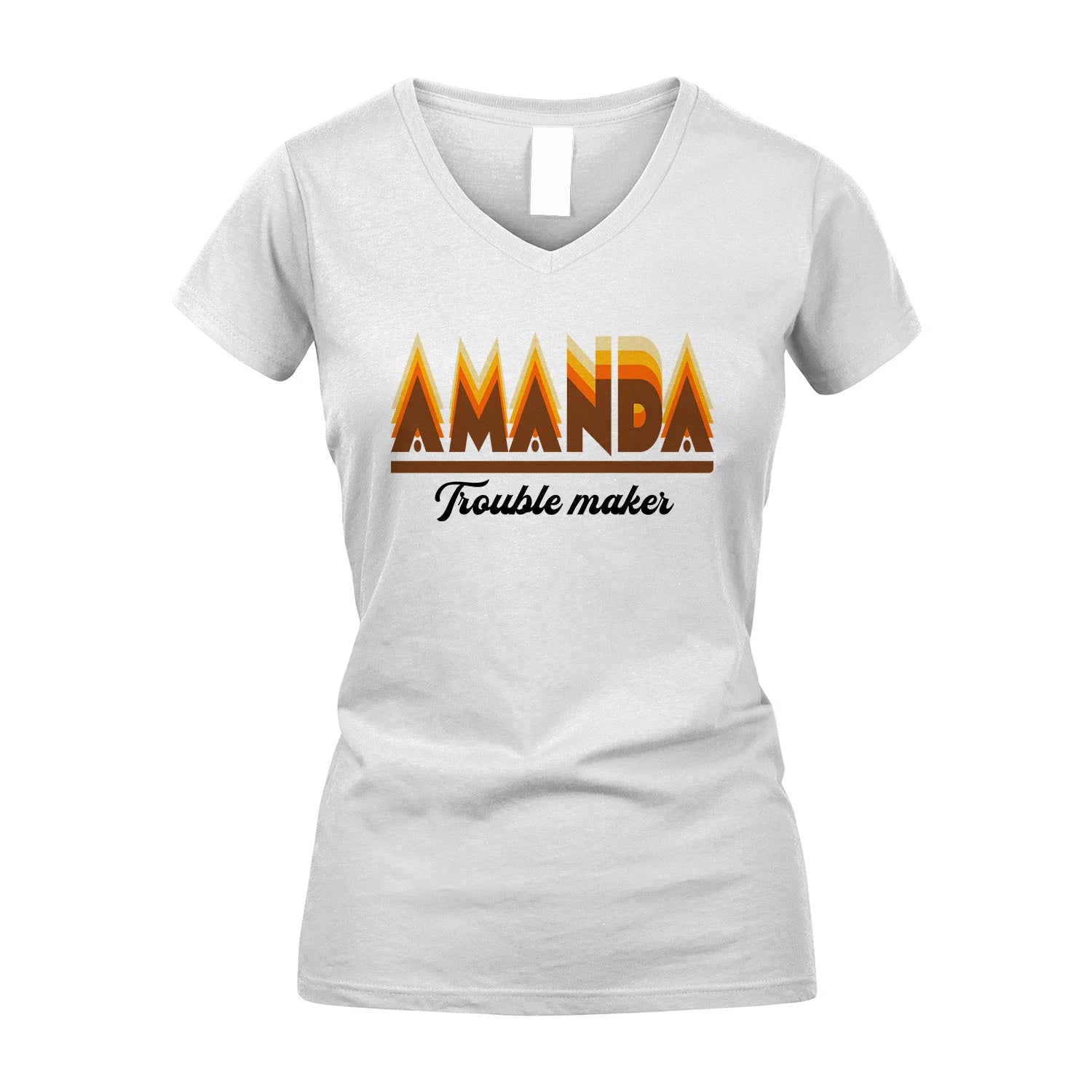 Your Name Trouble Maker Funny Shirt AMANDA M1-34