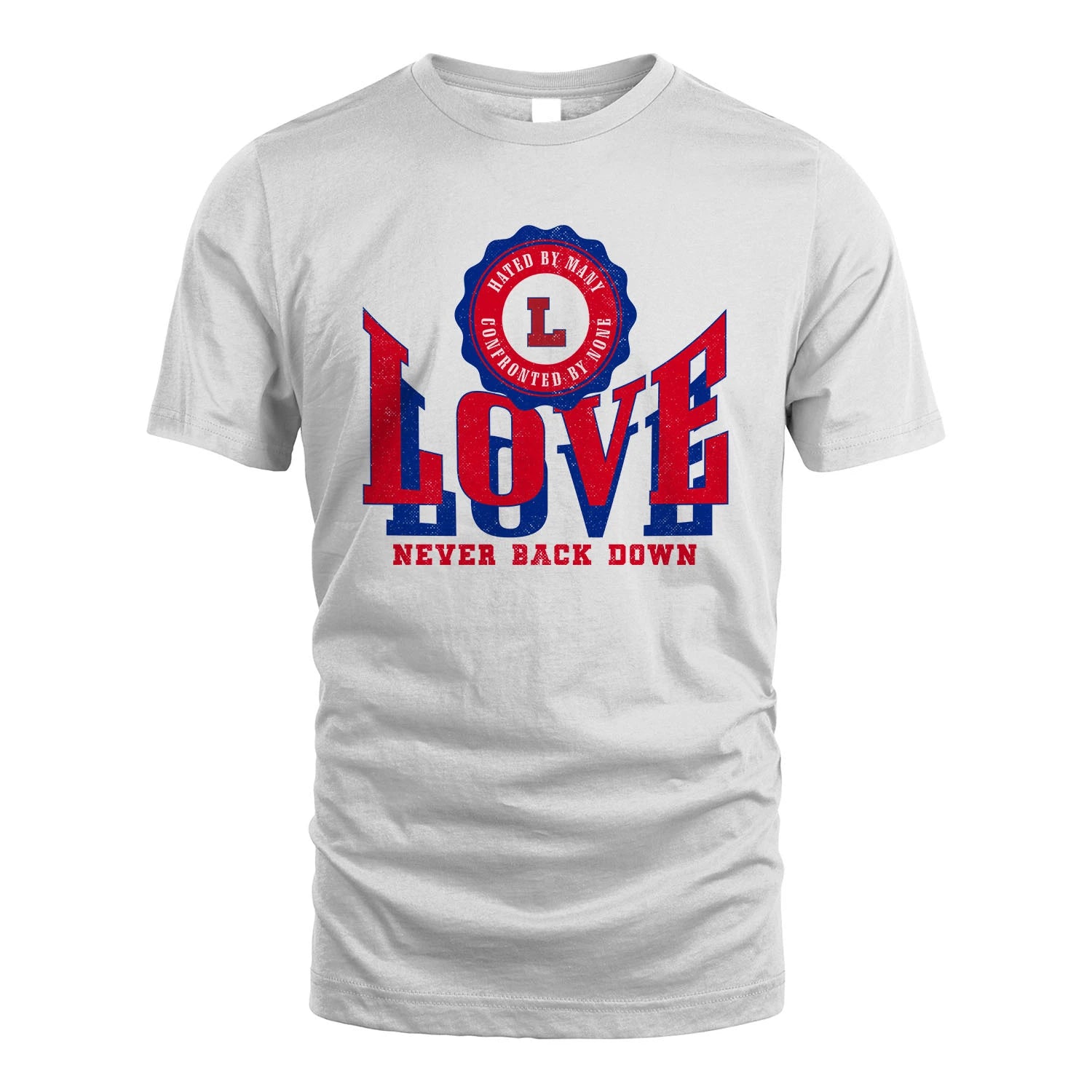 Your Name Never Back Down Shirt LOVE M1-33