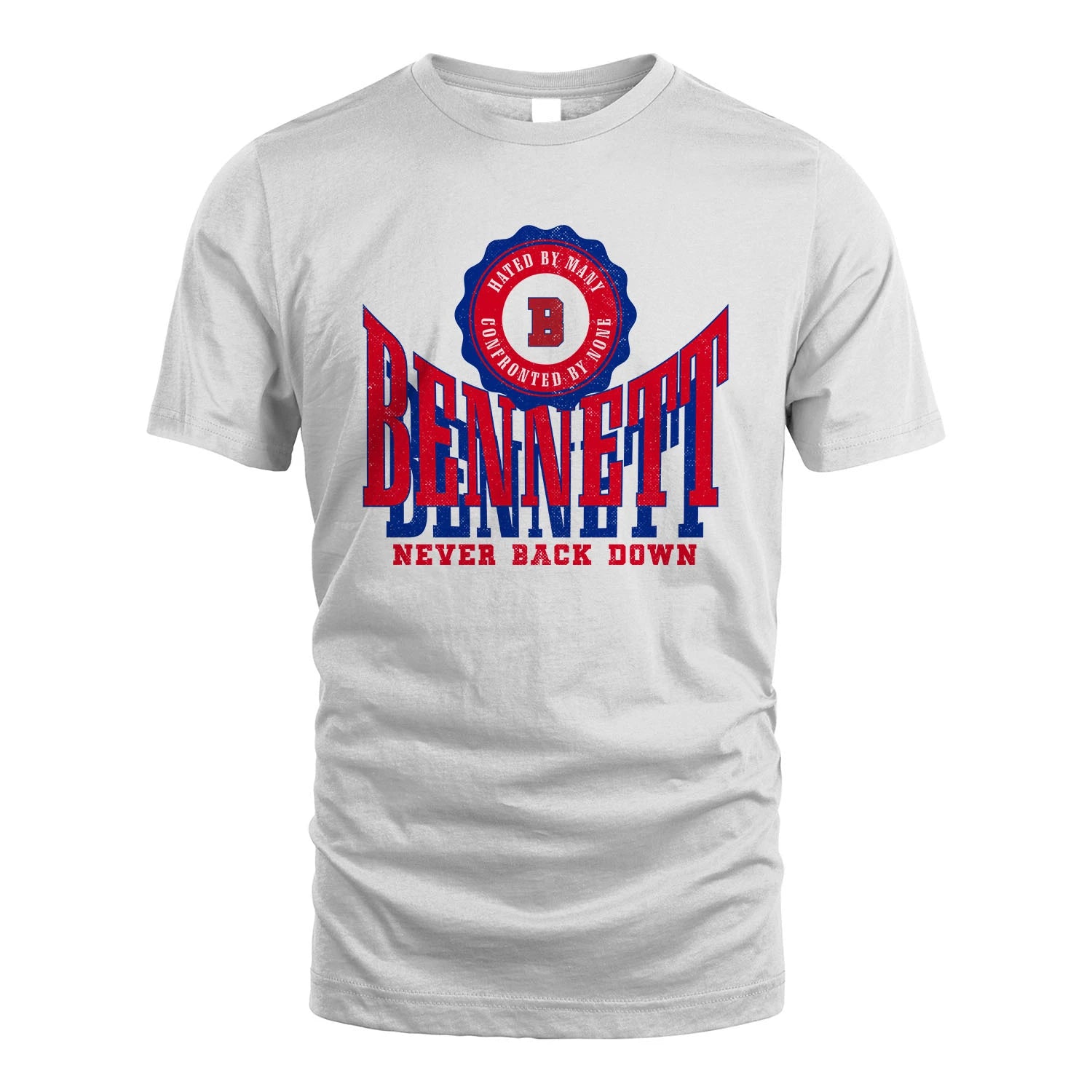 Your Name Never Back Down Shirt BENNETT M1-33