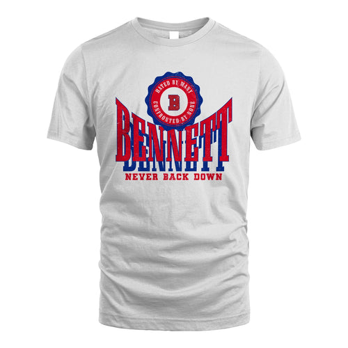 Your Name Never Back Down Shirt BENNETT M1-33
