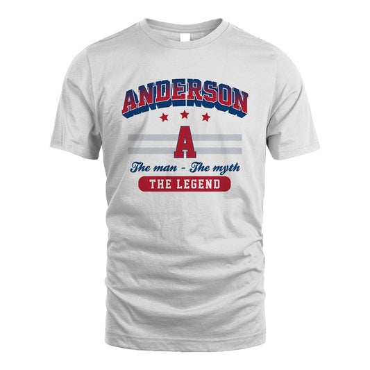 The Man The Myth The Legend With Your Name Shirt ANDERSON M1-35