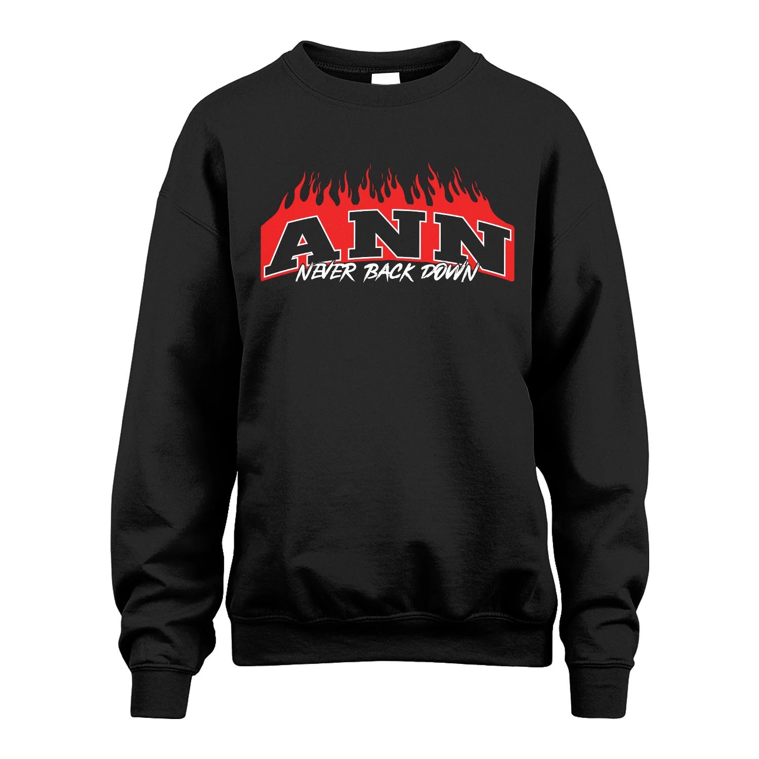 Never Back Down Your Name With Fire Shirt ANN M1-37