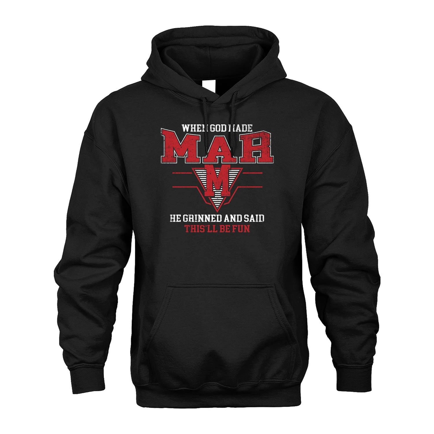When God Made Your Name He Grinned And Said This'll Be Fun Baseball Shirt MAR M1-29