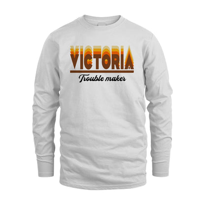 Your Name Trouble Maker Funny Shirt VICTORIA M1-34