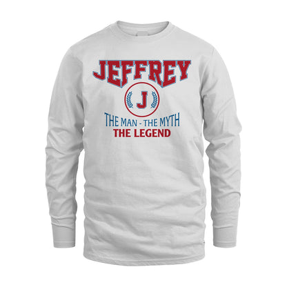 The Man The Myth The Legend Jet Style Shirt JEFFREY M1-9