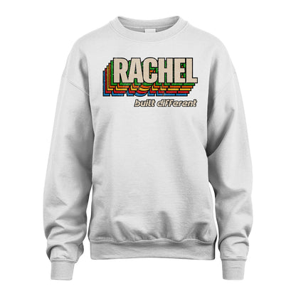 Your Name Built Different Retro Shirt RACHEL M1-26