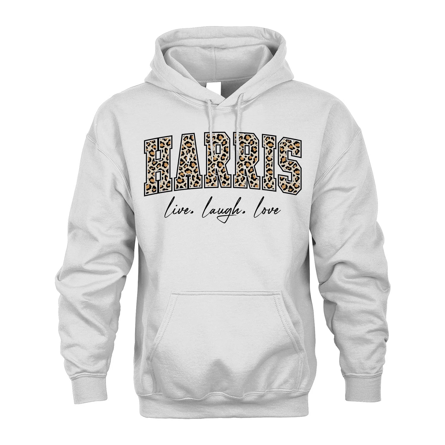 Live Laugh Love Custom Name With Leopard Pattern Shirt HARRIS M1-13