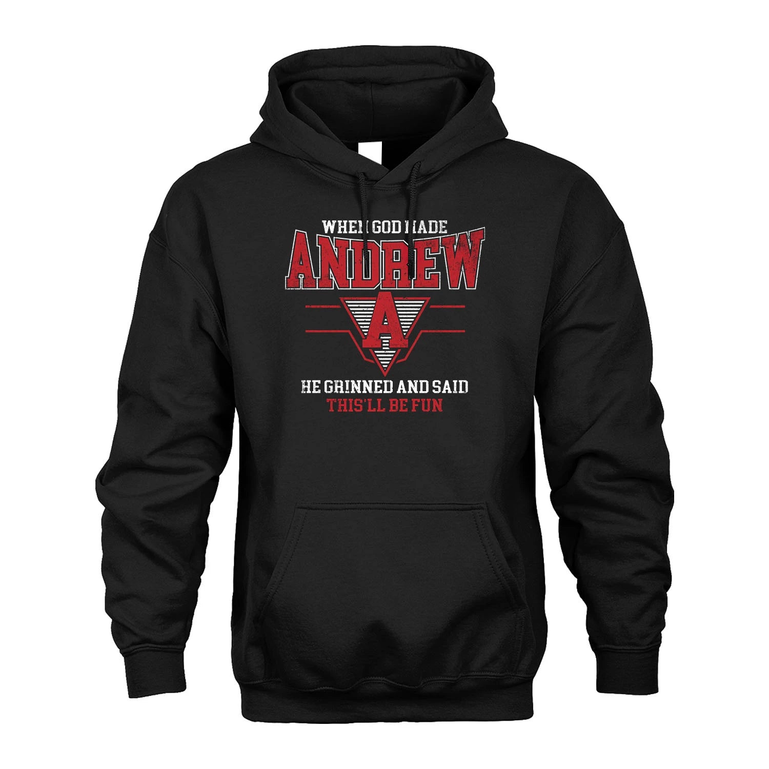 When God Made Your Name He Grinned And Said This'll Be Fun Baseball Shirt ANDREW M1-29