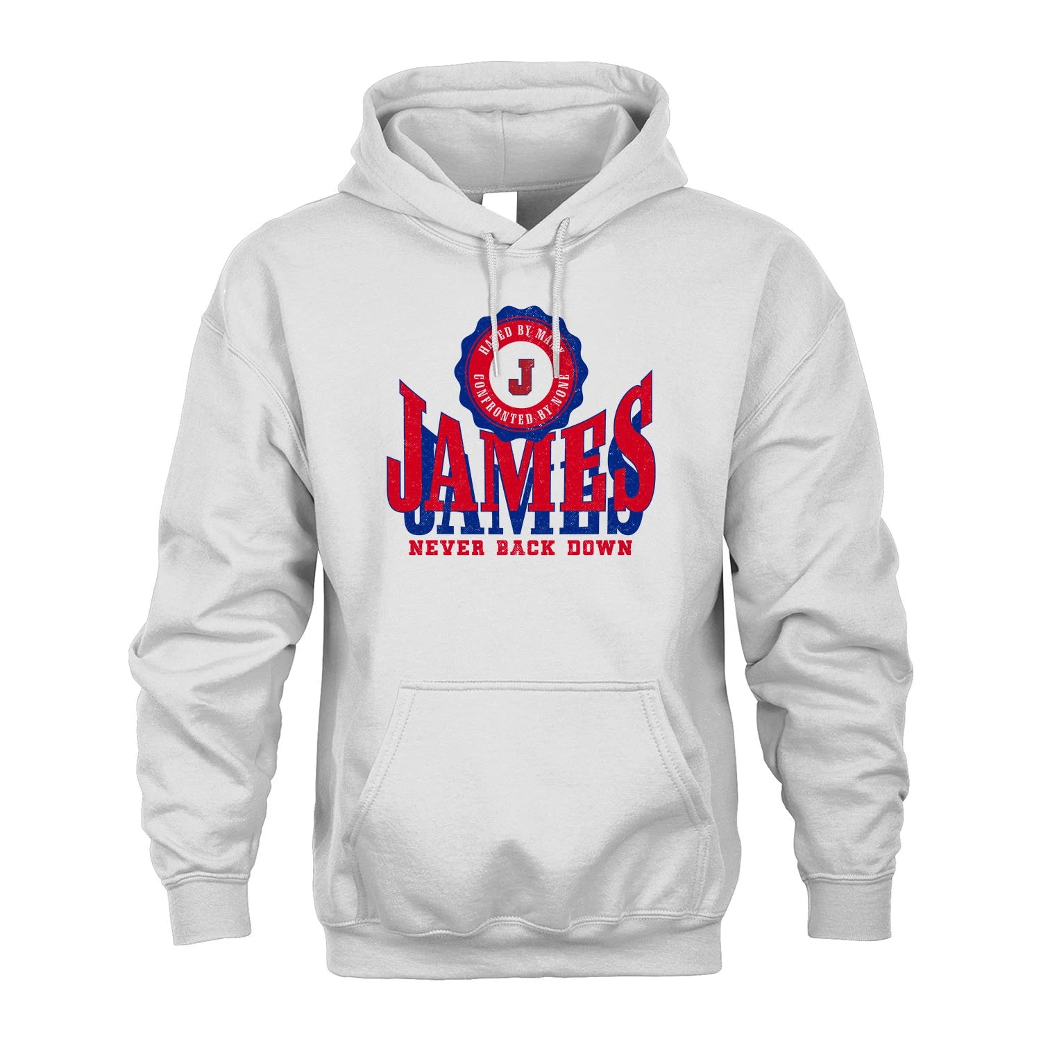 Your Name Never Back Down Shirt JAMES M1-33
