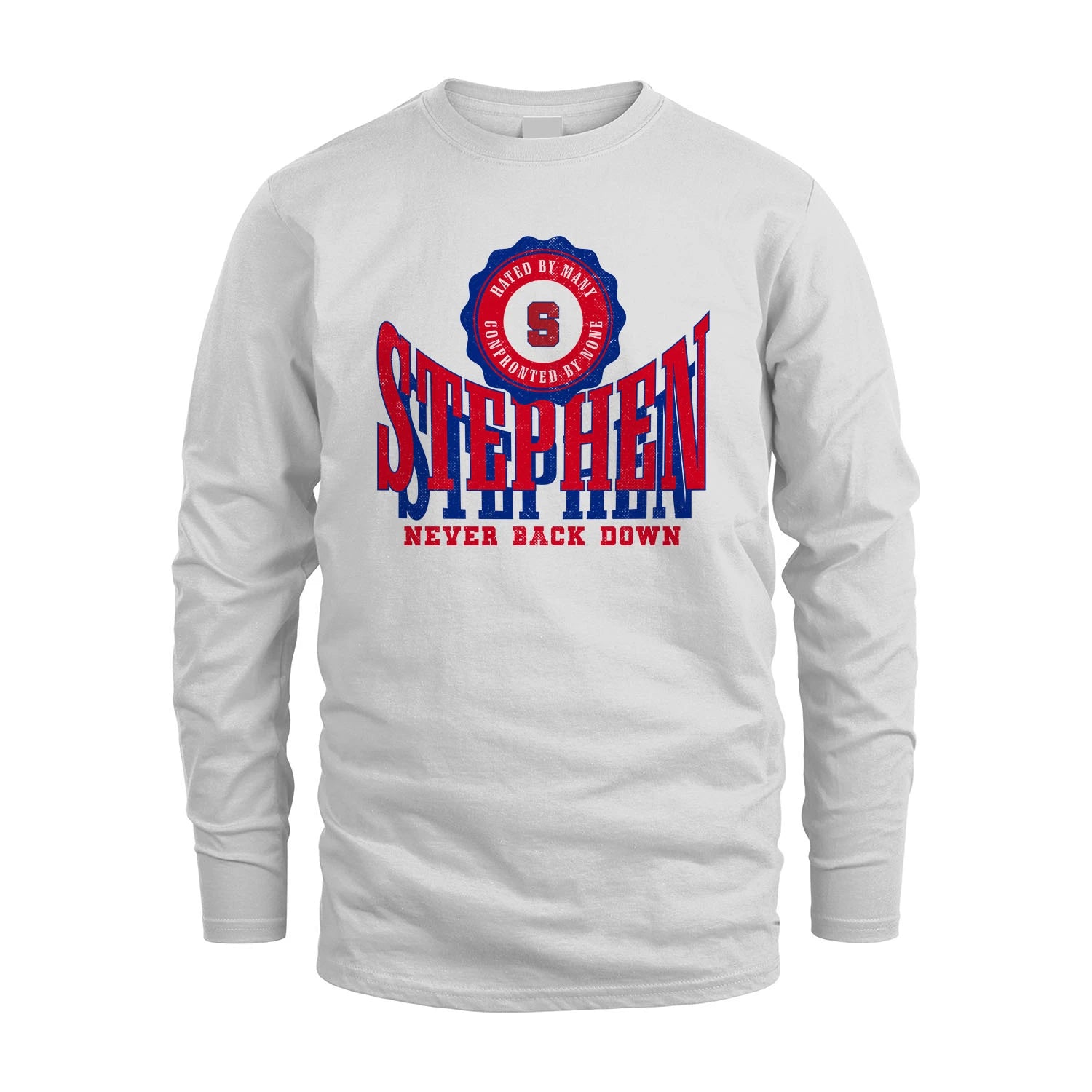 Your Name Never Back Down Shirt STEPHEN M1-33