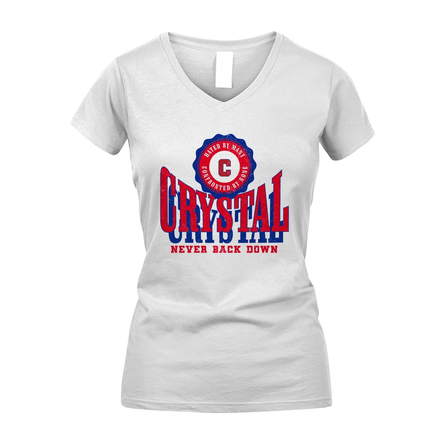 Your Name Never Back Down Shirt CRYSTAL M1-33