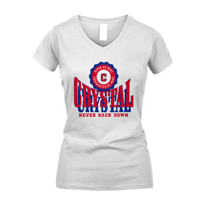 Your Name Never Back Down Shirt CRYSTAL M1-33