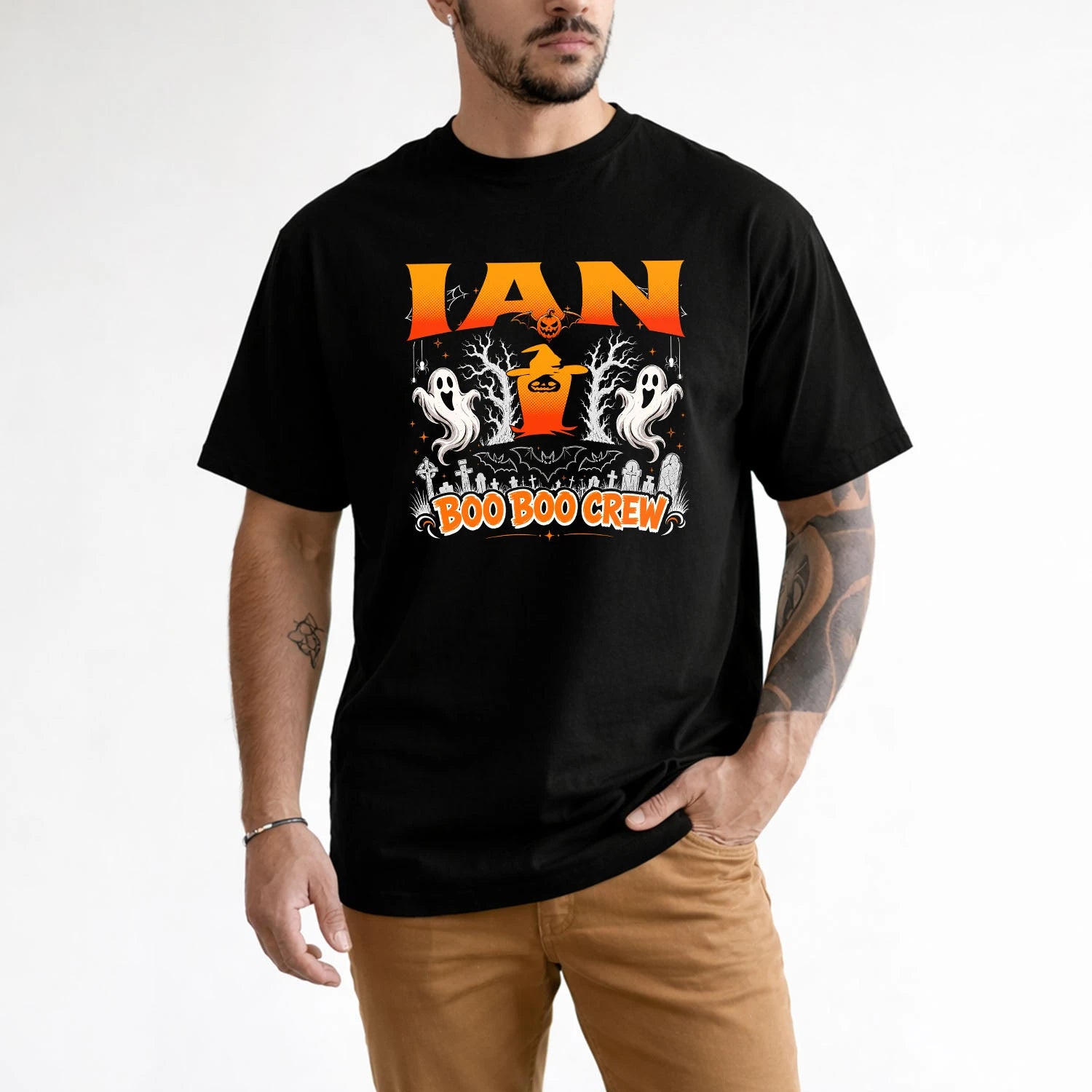 Boo Boo Crew Halloween Custom Name Shirt IAN M1-28