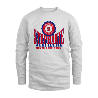 Your Name Never Back Down Shirt STEPHANIE M1-33