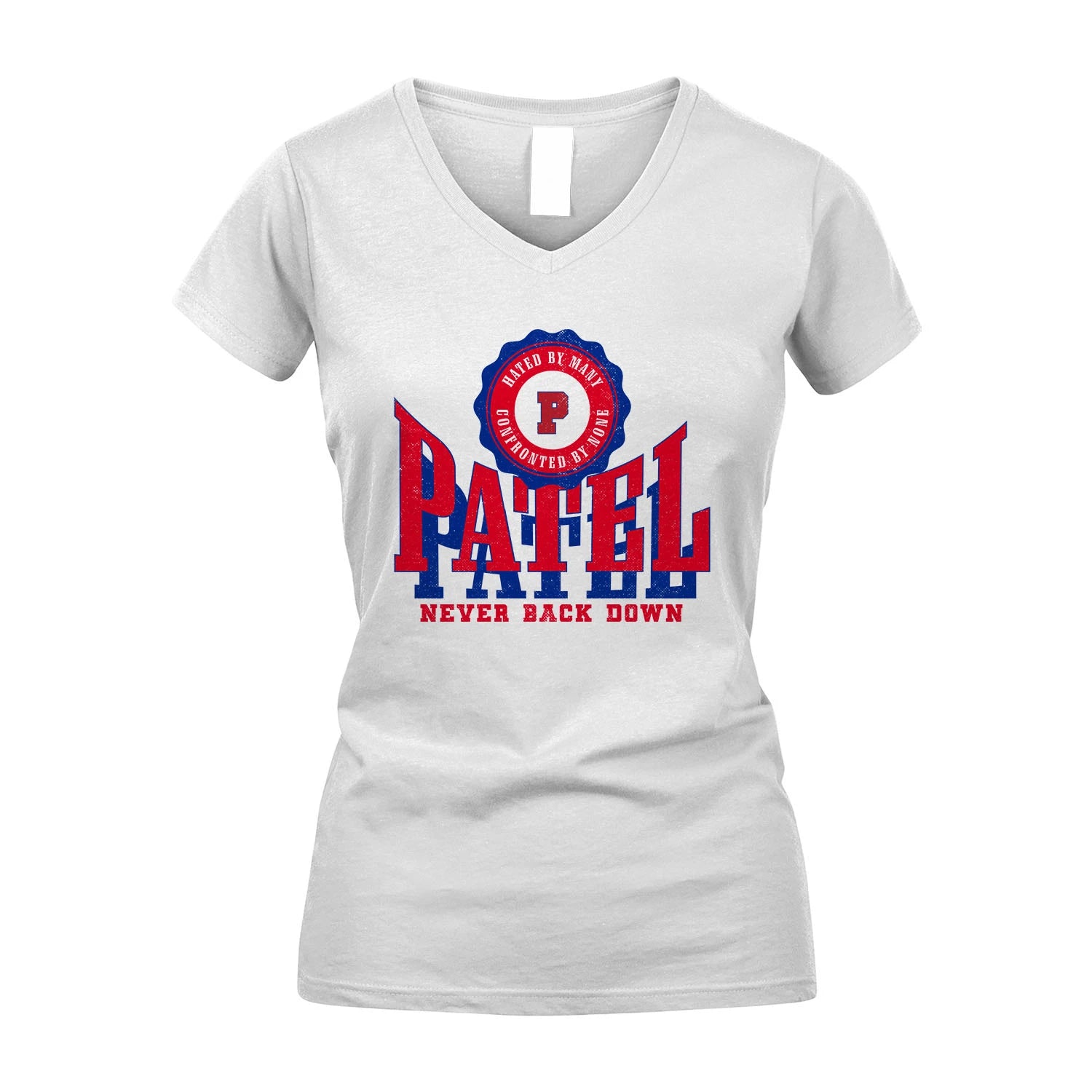 Your Name Never Back Down Shirt PATEL M1-33