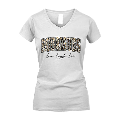 Live Laugh Love Custom Name With Leopard Pattern Shirt RODRIGUES M1-13
