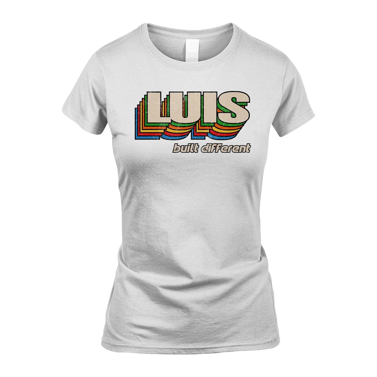 Your Name Built Different Retro Shirt LUIS M1-26
