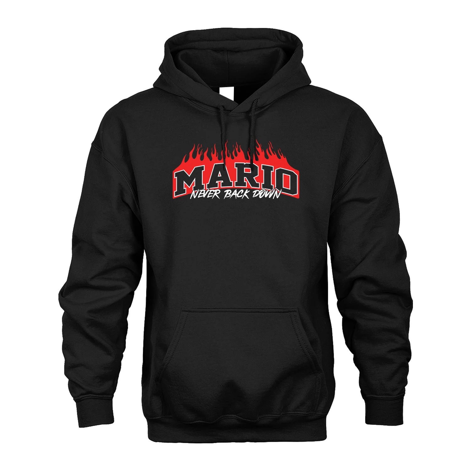 Never Back Down Your Name With Fire Shirt MARIO M1-37