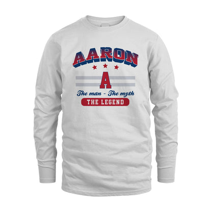 The Man The Myth The Legend With Your Name Shirt AARON M1-35