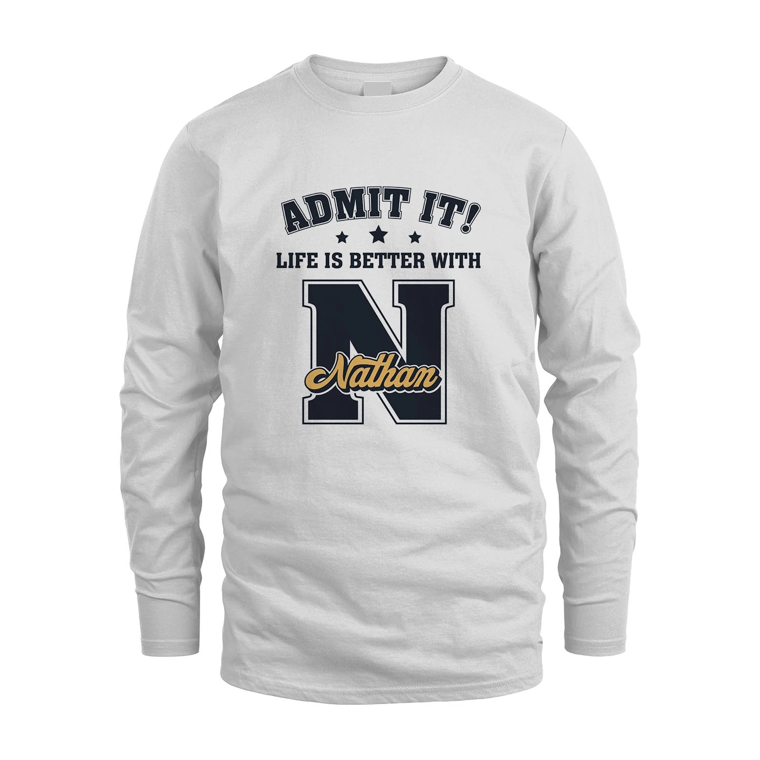 Life Is Better With Your Name Shirt NATHAN M1-17