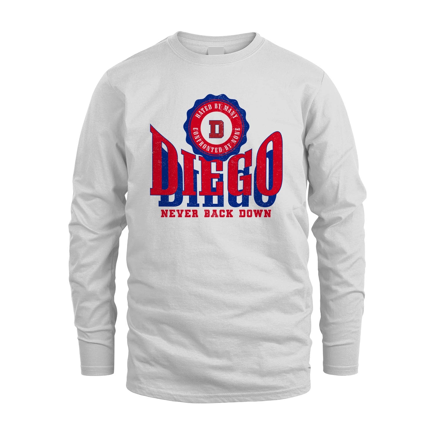 Your Name Never Back Down Shirt DIEGO M1-33