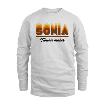 Your Name Trouble Maker Funny Shirt SONIA M1-34