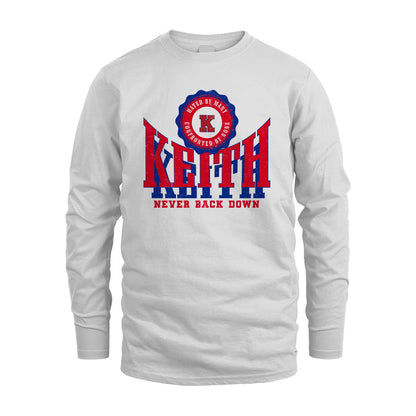 Your Name Never Back Down Shirt KEITH M1-33