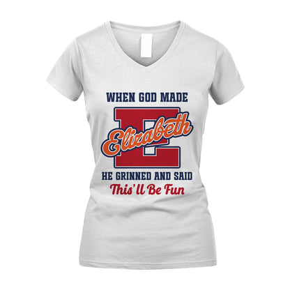 God Made Your Name Custom Shirt ELIZABETH M1-16