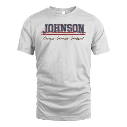 The Man The Myth The Legend Vintage Shirt JOHNSON M1-6
