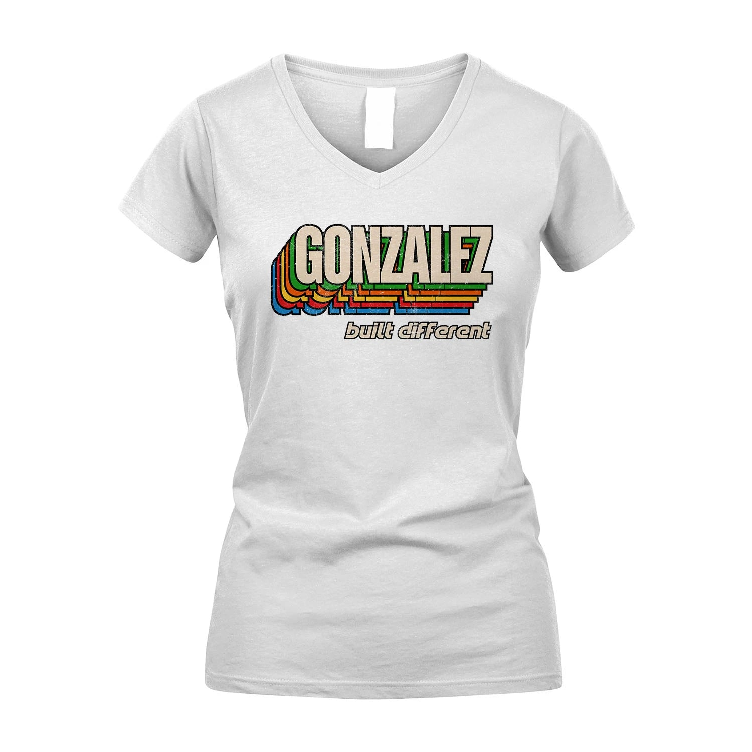 Your Name Built Different Retro Shirt GONZALEZ M1-26