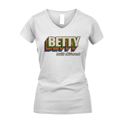 Your Name Built Different Retro Shirt BETTY M1-26