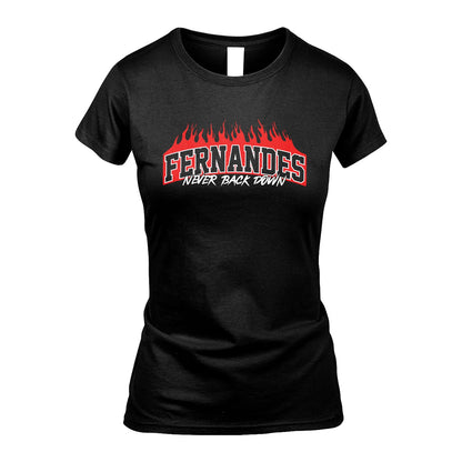 Never Back Down Your Name With Fire Shirt FERNANDES M1-37