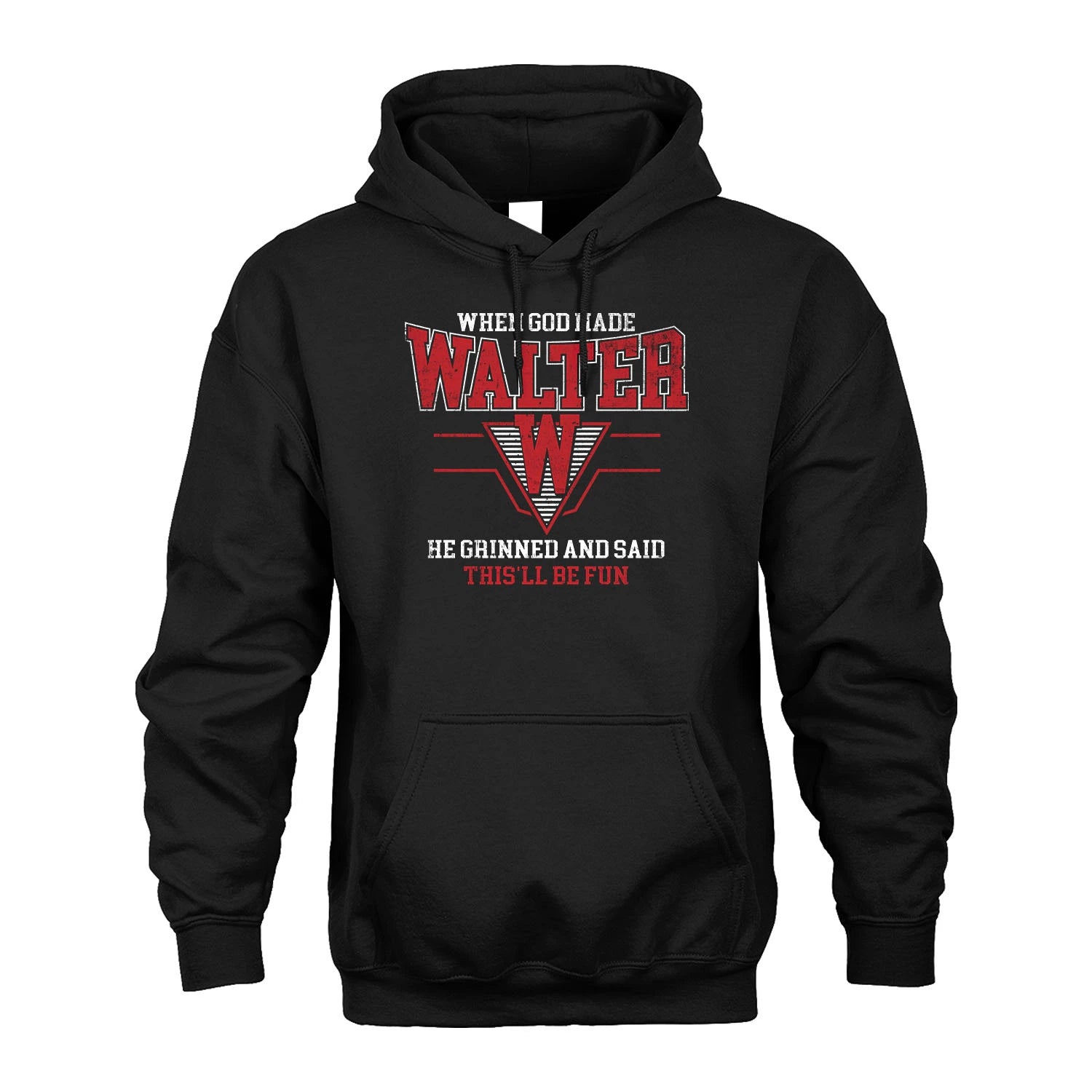 When God Made Your Name He Grinned And Said This'll Be Fun Baseball Shirt WALTER M1-29