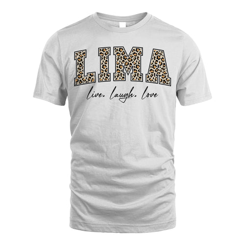 Live Laugh Love Custom Name With Leopard Pattern Shirt LIMA M1-13