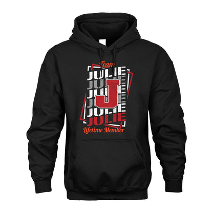 Team Your Name Lifetime Member Sporty Shirt JULIE M1-25