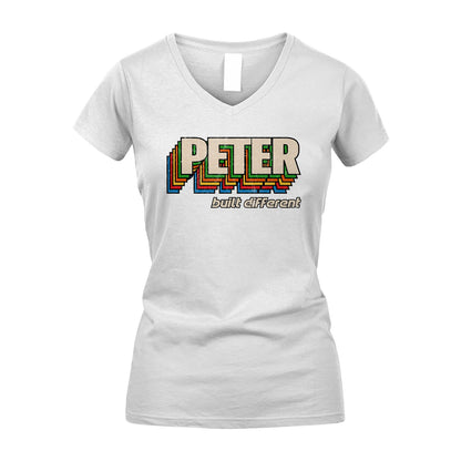 Your Name Built Different Retro Shirt PETER M1-26