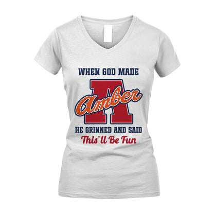God Made Your Name Custom Shirt AMBER M1-16