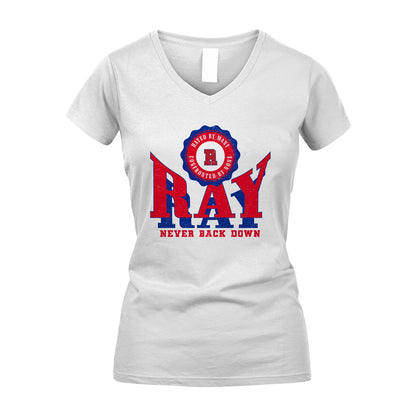Your Name Never Back Down Shirt RAY M1-33