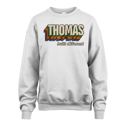 Your Name Built Different Retro Shirt THOMAS M1-26