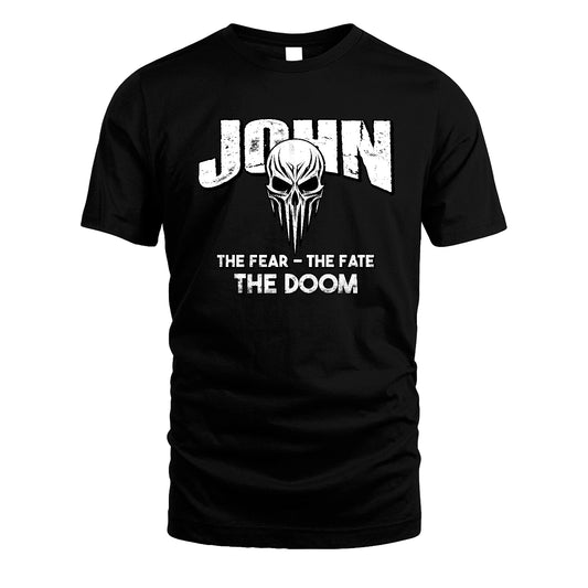 The Fear The Fate The Doom Skull Shirt JOHN M1-39