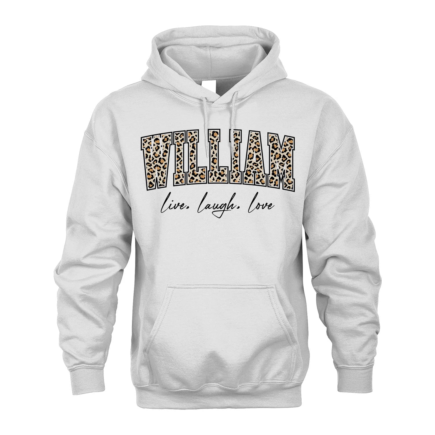Live Laugh Love Custom Name With Leopard Pattern Shirt WILLIAM M1-13