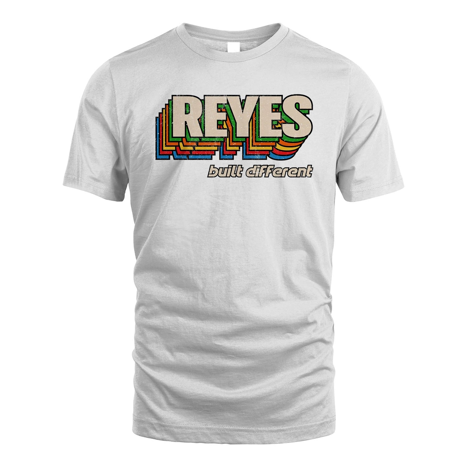 Your Name Built Different Retro Shirt REYES M1-26