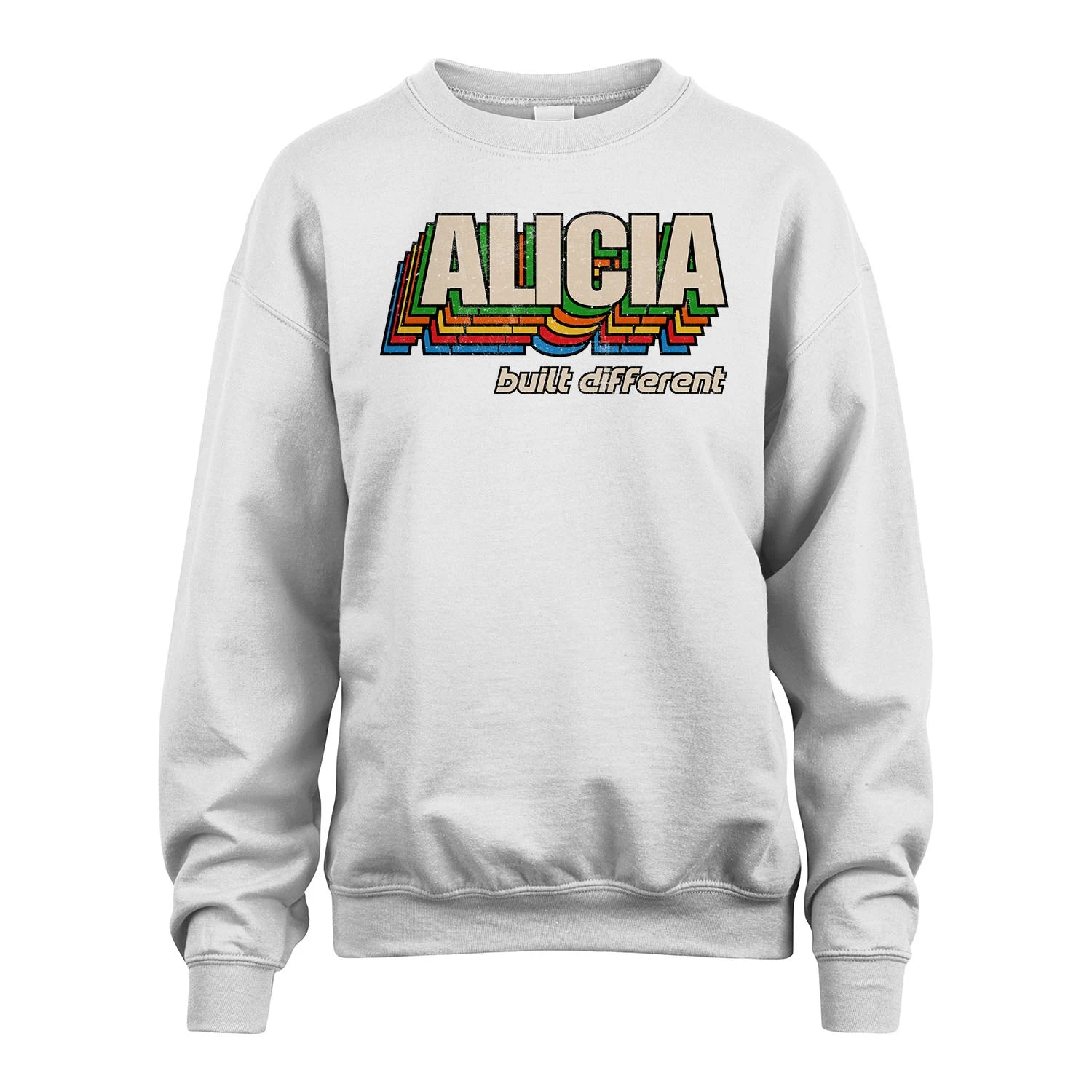 Your Name Built Different Retro Shirt ALICIA M1-26