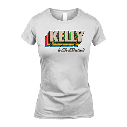 Your Name Built Different Retro Shirt KELLY M1-26
