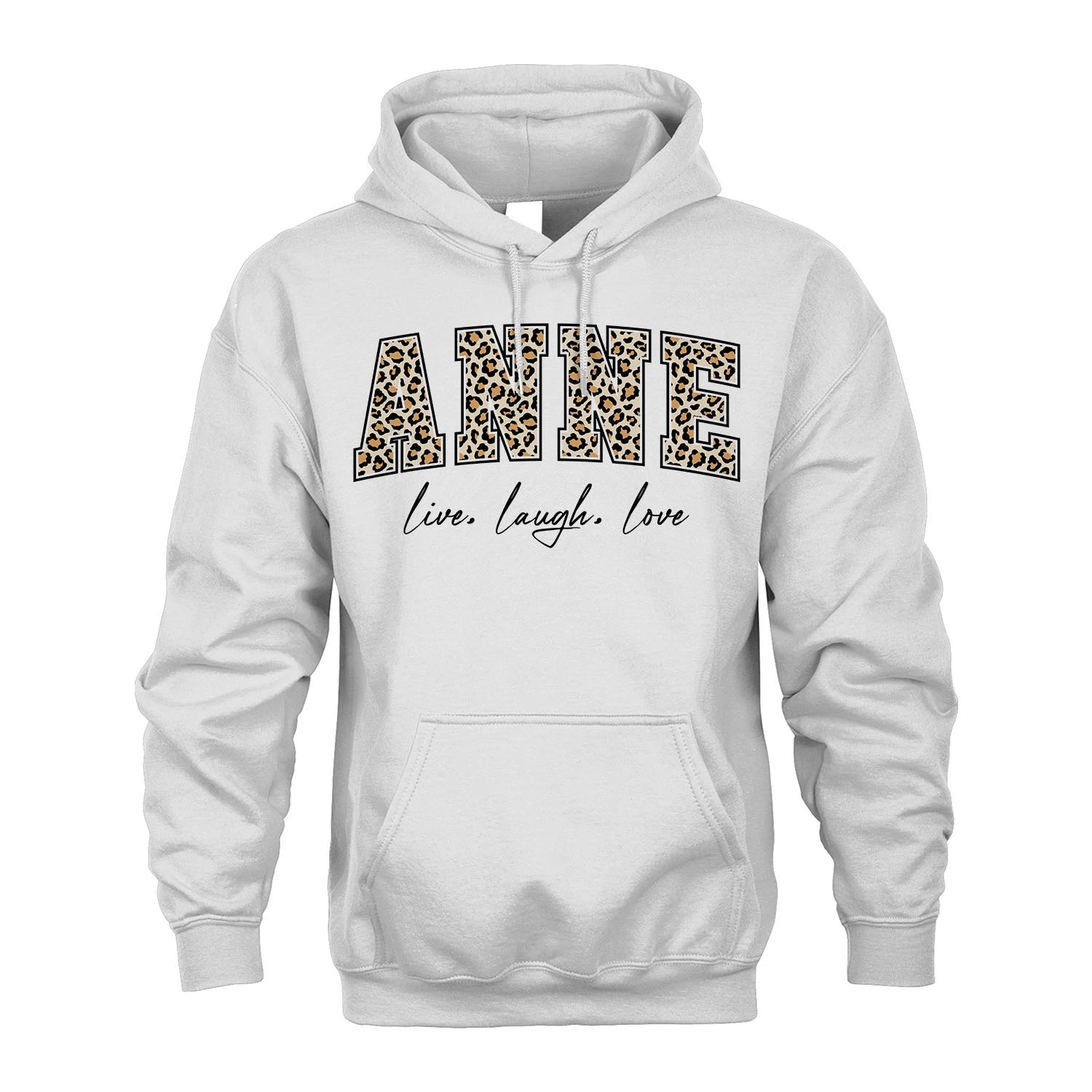 Live Laugh Love Custom Name With Leopard Pattern Shirt ANNE M1-13
