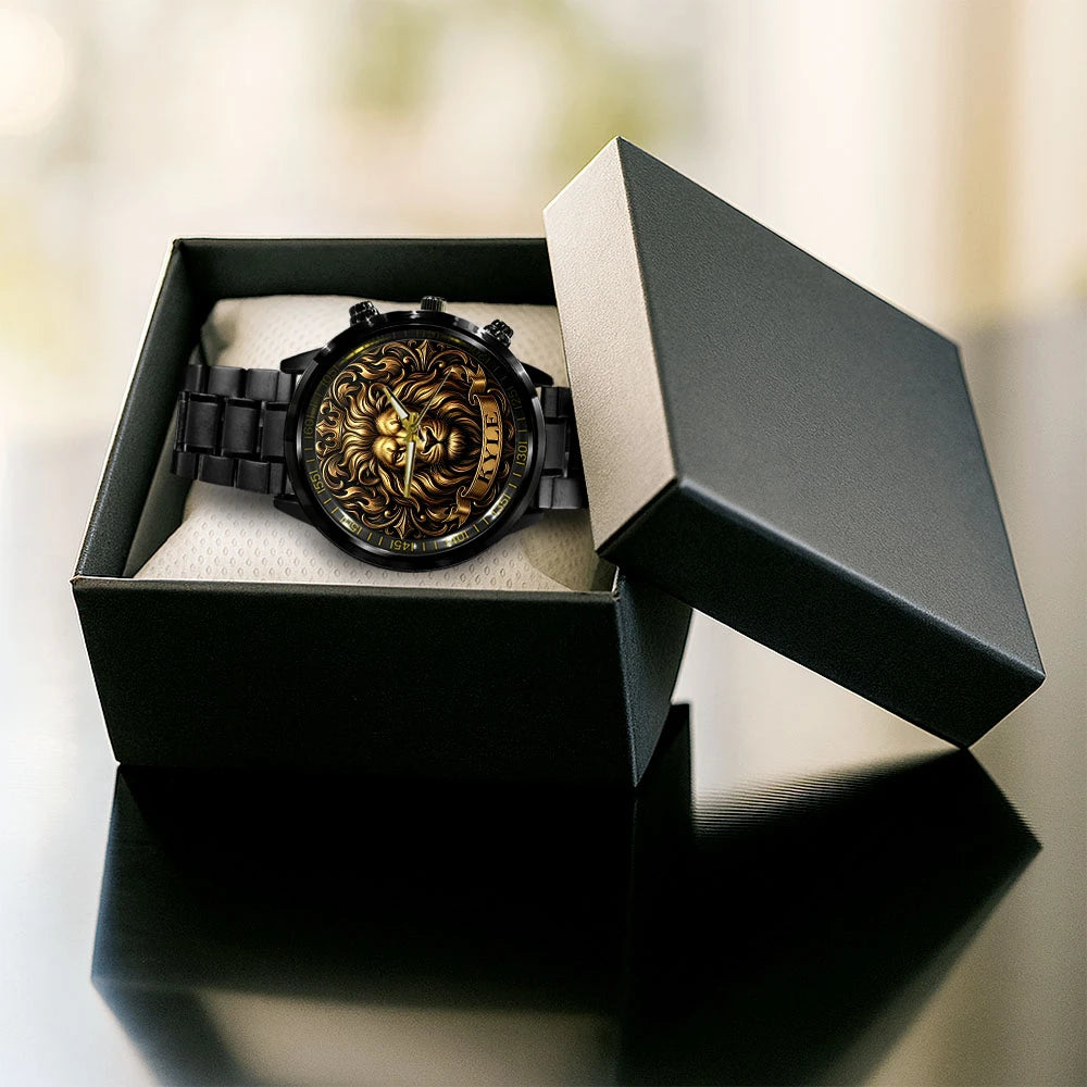 3D King Lion Head Watch KYLE M1-W1