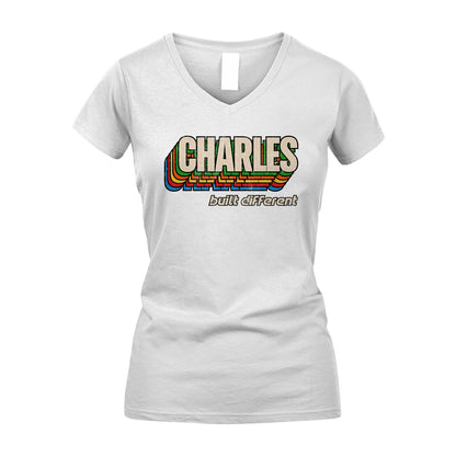 Your Name Built Different Retro Shirt CHARLES M1-26