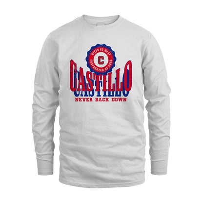 Your Name Never Back Down Shirt CASTILLO M1-33