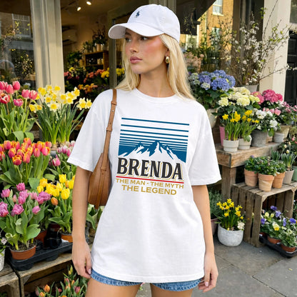 The Man The Myth The Legend Vintage Mountain Shirt BRENDA M1-19