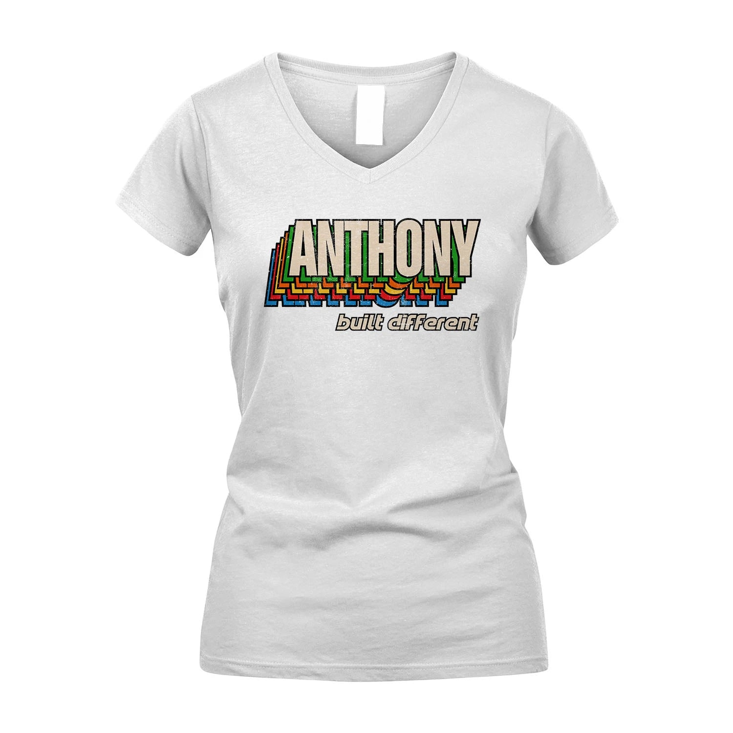 Your Name Built Different Retro Shirt ANTHONY M1-26